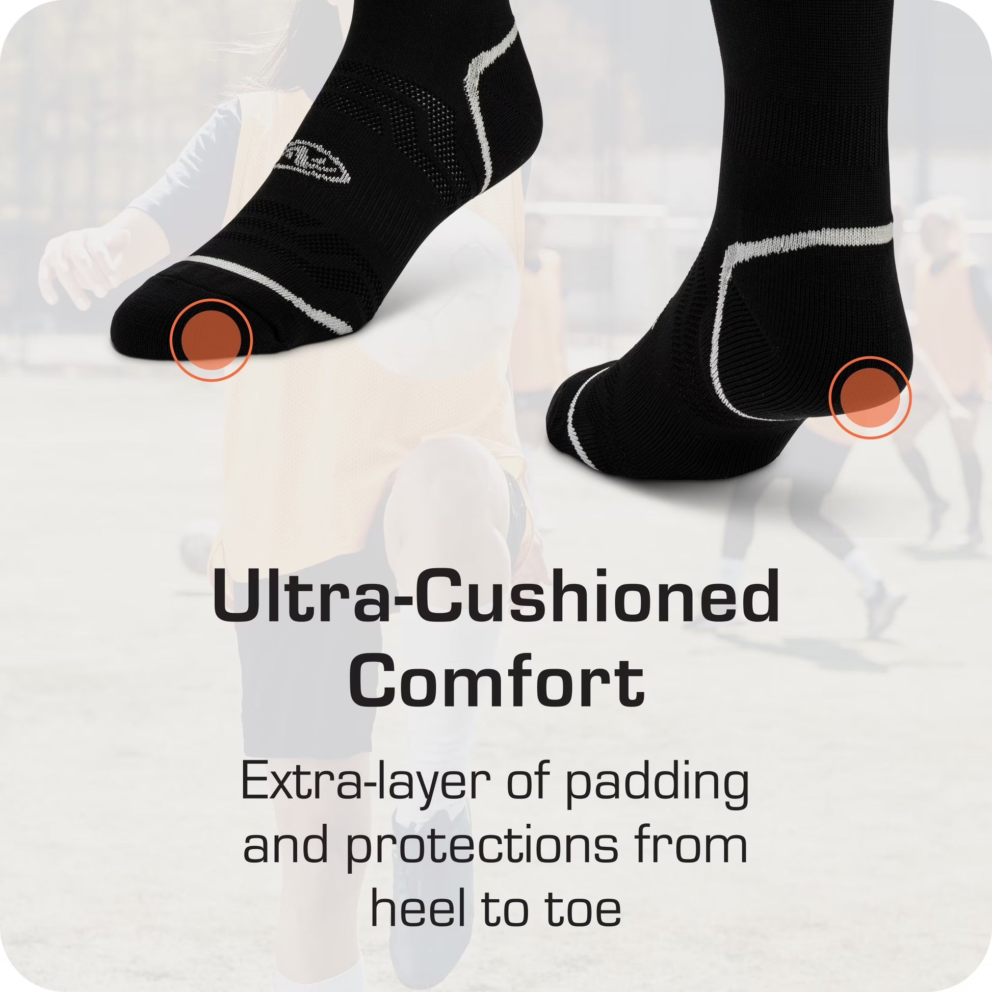 (2 Pack) Athletics Works Soccer Socks, Black Unisex Large, Men'S 8-12.5, 1 Pair