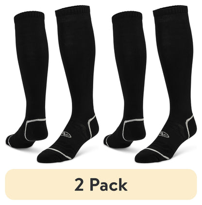 (2 Pack) Athletics Works Soccer Socks, Black Unisex Large, Men'S 8-12.5, 1 Pair
