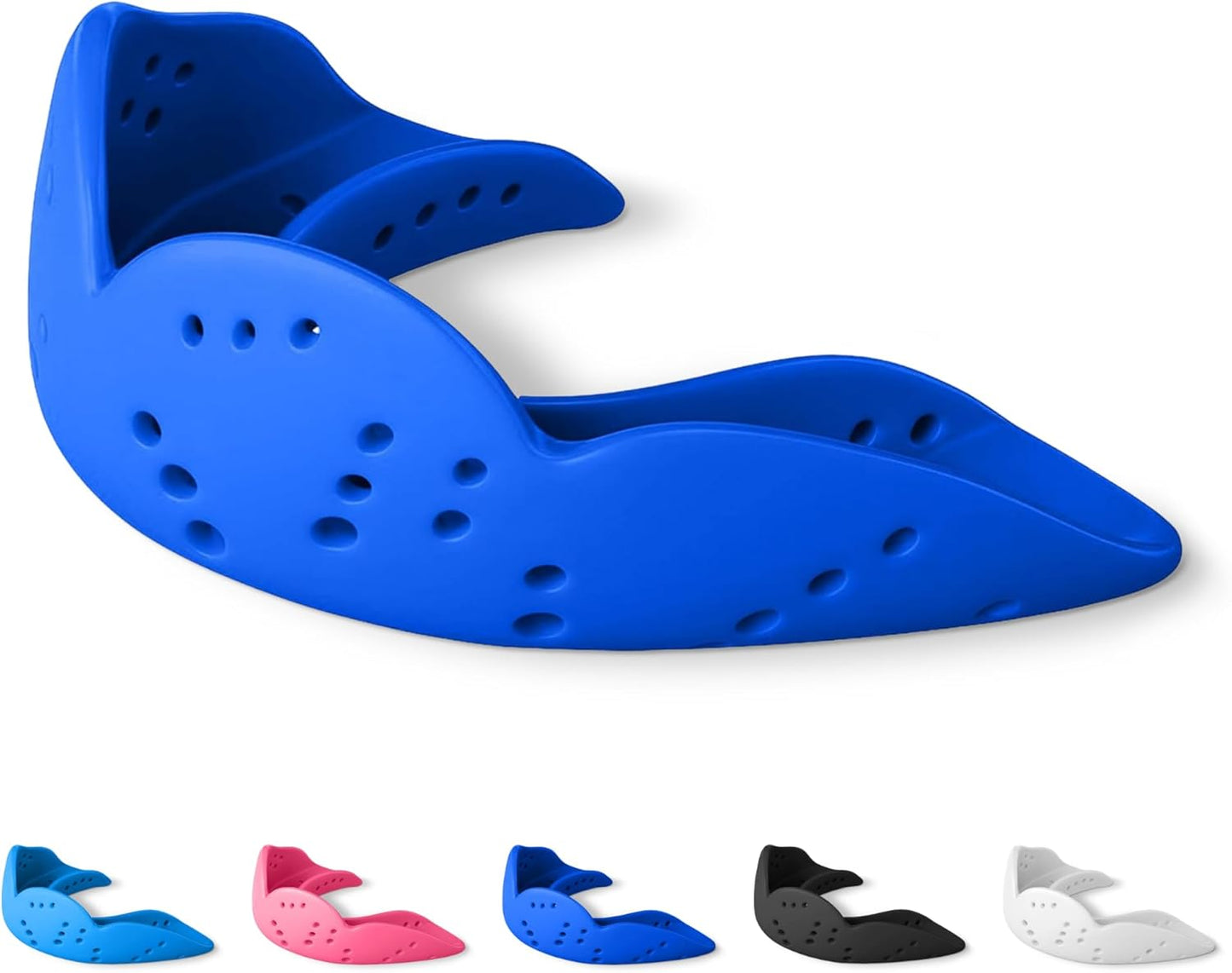 Aero Small Mouthguard, Royal Blue - 30% Stronger Protection for Lacrosse, Football, Hockey, Roller Derby, Team Sports - Remoldable up to 20 Times - Ultra Slim - Non Toxic