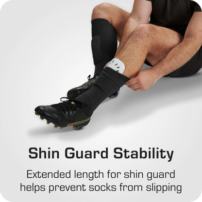 (2 Pack) Athletics Works Soccer Socks, Black Unisex Large, Men'S 8-12.5, 1 Pair