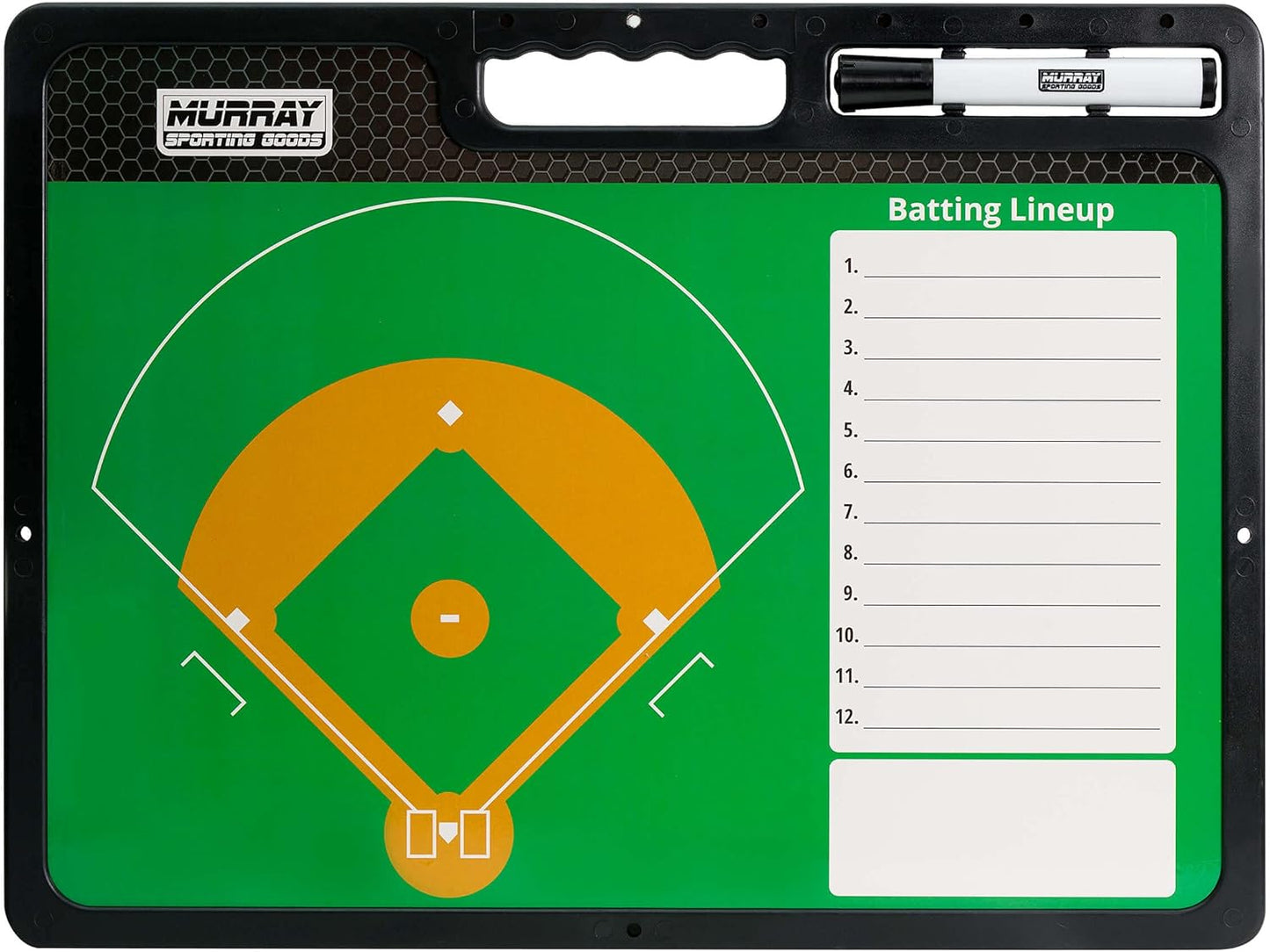 Premium Coaches Clipboard | Double-Sided Dry Erase Marker Board for Basketball, Baseball, Soccer, Football, Hockey (Marker Included)