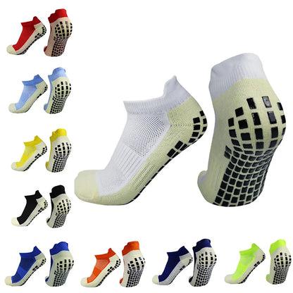 New Football Socks Non-Slip Silicone Sole Professional Competition Grip Soccer Socks Sports Accessories Men Women