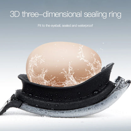 Swimming Goggles Adult Myopia Swimming Goggles One-Piece Earplugs Electroplating Anti-Fog High-Definition Swimming Goggles